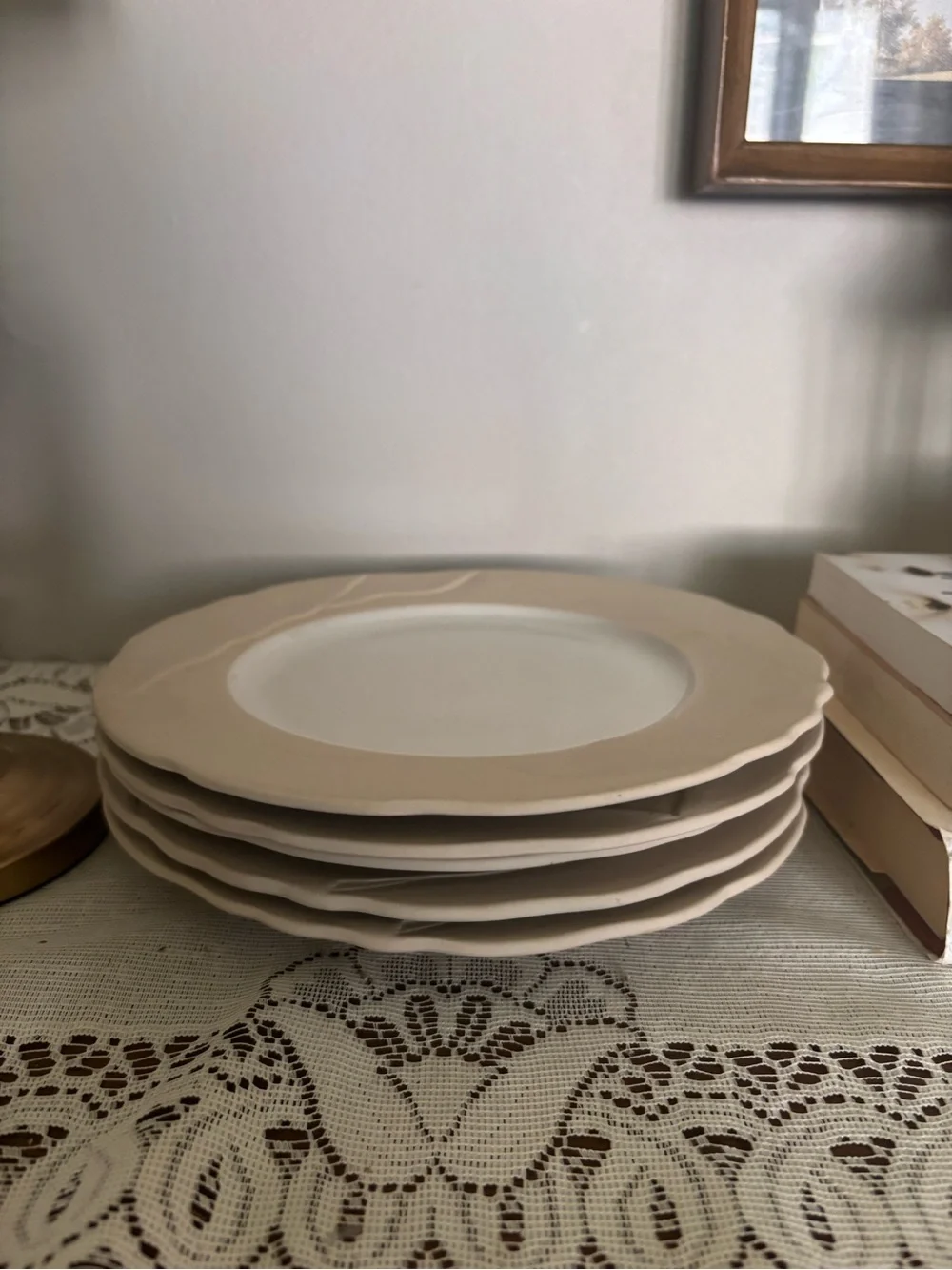 Jars France Blush Pink Luncheon Plates Set of 5 – 8” Stoneware made in France